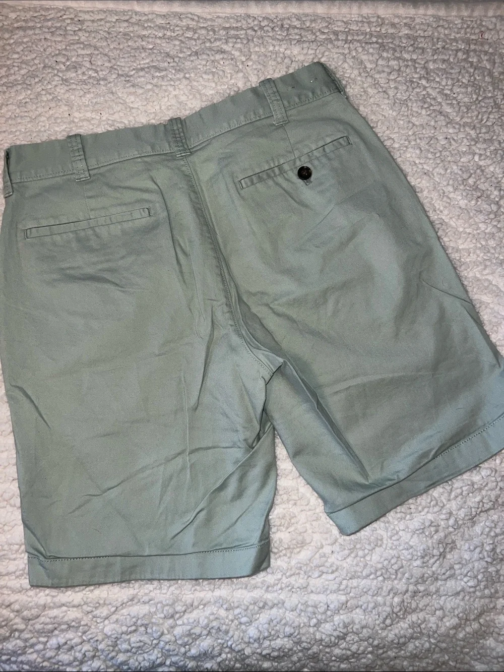 J. Crew Men’s Light Green Flat Front Chino Shorts, size 30, EUC
